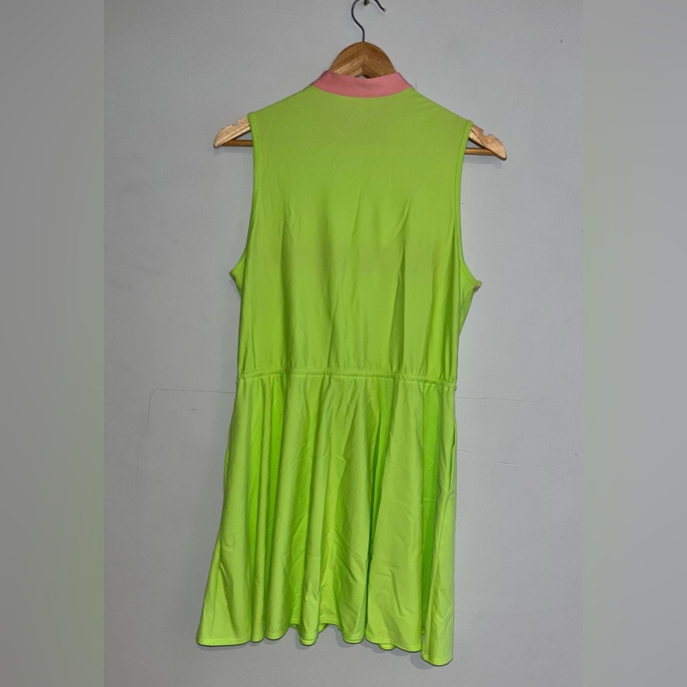 KILO TANGO Swing Golf Dress Lime:pink sz L NEW!! - Picture 3 of 10